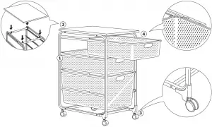 HOW TO BUILD - BASKET AND FRAME STORAGE WITH CASTORS
