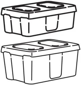 KLÄMTARE box with lid