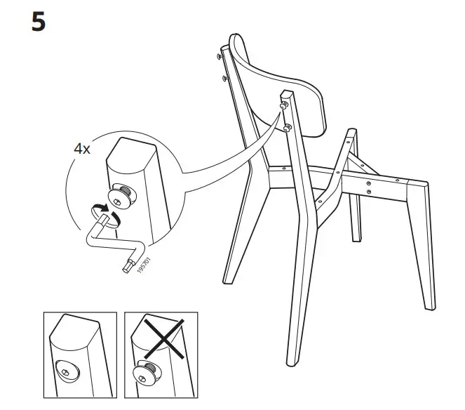 IKEA 004 572 35 LISABO Chair Ash - figure 5