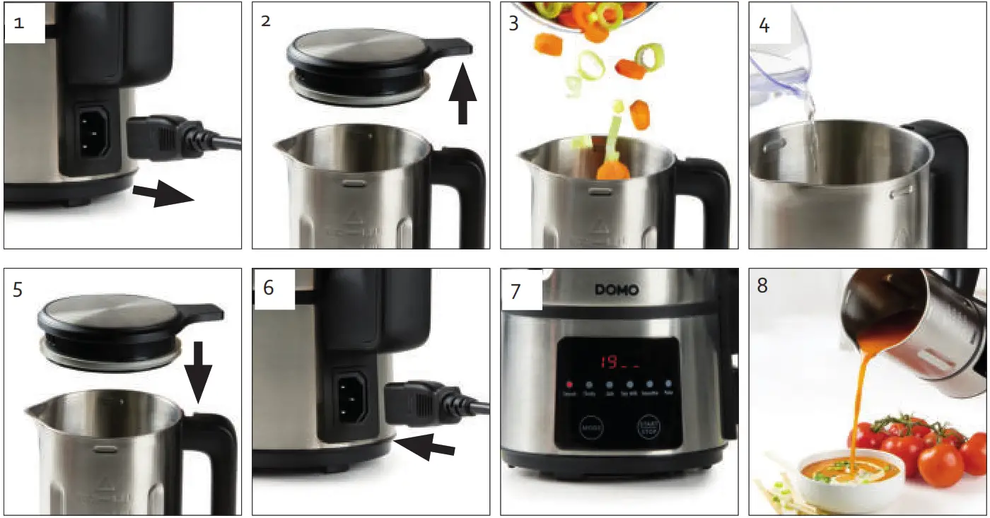 DOMO DO727BL Digital Soup Maker - PARTS 1
