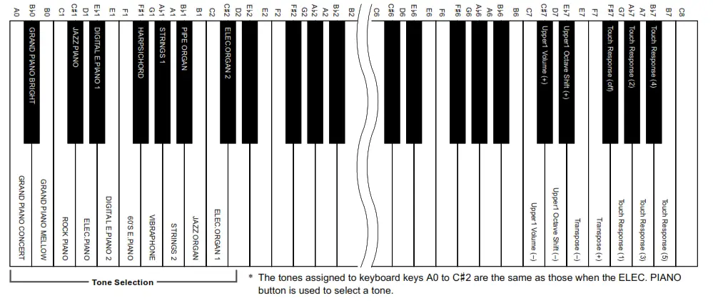CASIO Electronic Musical Instrument - piano button