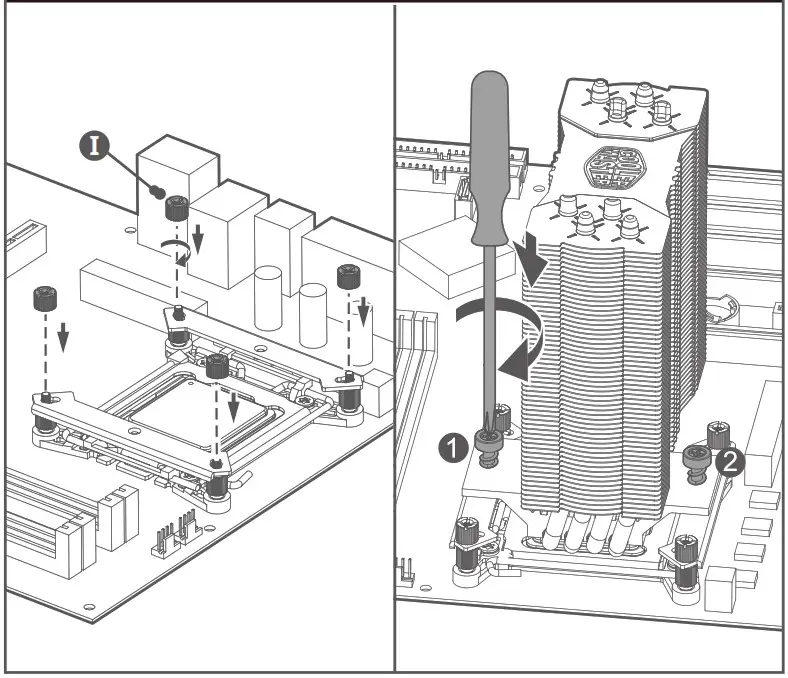 COOLER MASTER HYPER 212 EVO V2 Air Cooler - Intel LGA 1700 1200 115x 6