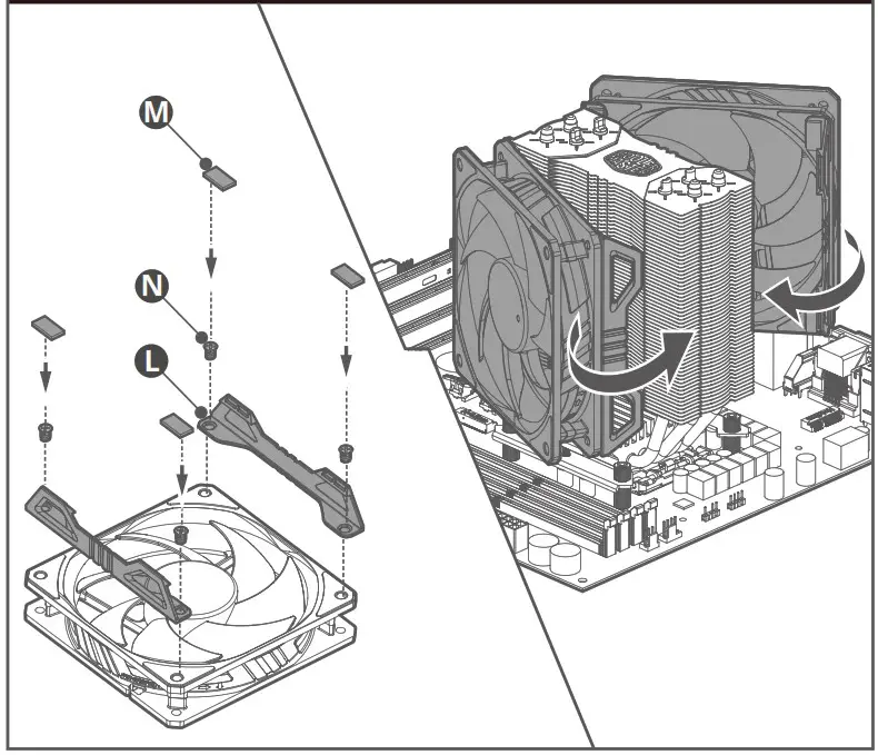 COOLER MASTER HYPER 212 EVO V2 Air Cooler - The 2nd fan is optional 1