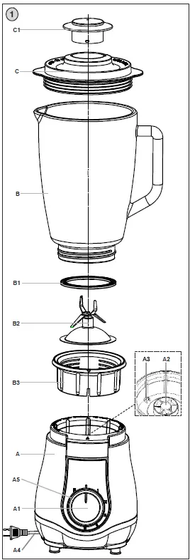 HYUNDAI TB 578 W Electric Blender 01