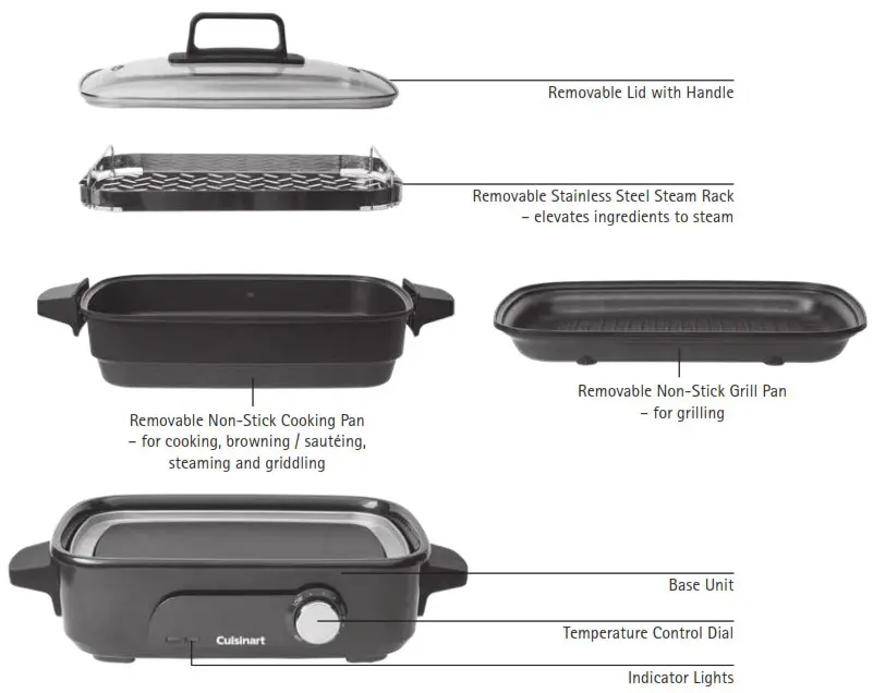 Cuisinart GRMC3U Multicooker Grill - Product Description