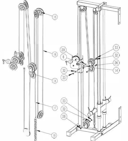 SYNERGEE 810032235116 Wall Mounted Pulley Machine ll