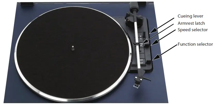 andover SPINDECK MAX Fully Automatic Belt-Drive Turntable - controls