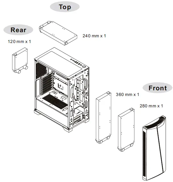 thermaltake H350 TG Mid Tower RGB Mid-Tower Chassis-11