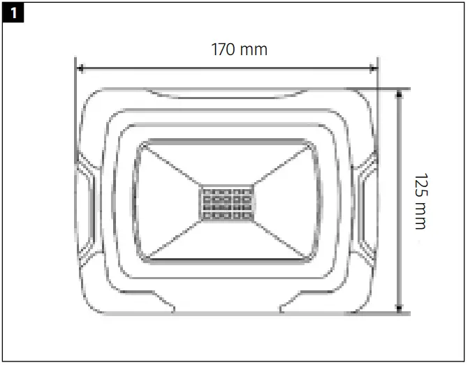 anslut 018813 Rechargeable Work Lamp - Fig 1
