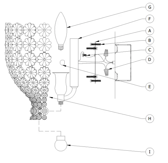 HUDSON VALLEY LIGHTNING 8201 Floral Park Wall Sconce FIG 1