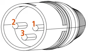 MALE XLR CONNECTOR Balanced wiring