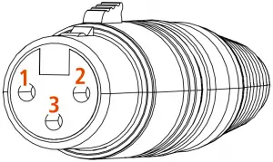 FEMALE XLR CONNECTOR Balanced wiring