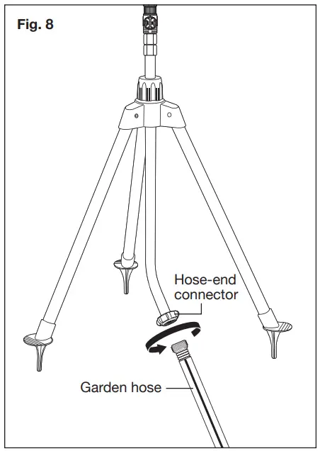 AQUAJOE AJ-6PSTB-XL Telescoping 360 Sprinkler - Fig 8
