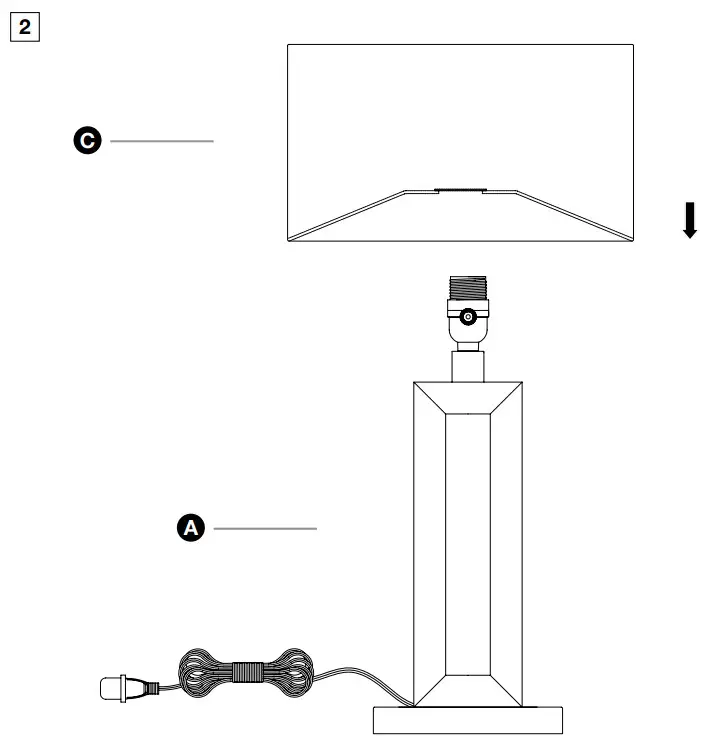 globe electric 12274 Table Lamp - Assembly 2