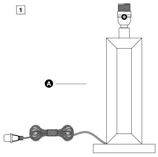 globe electric 12274 Table Lamp - Assembly