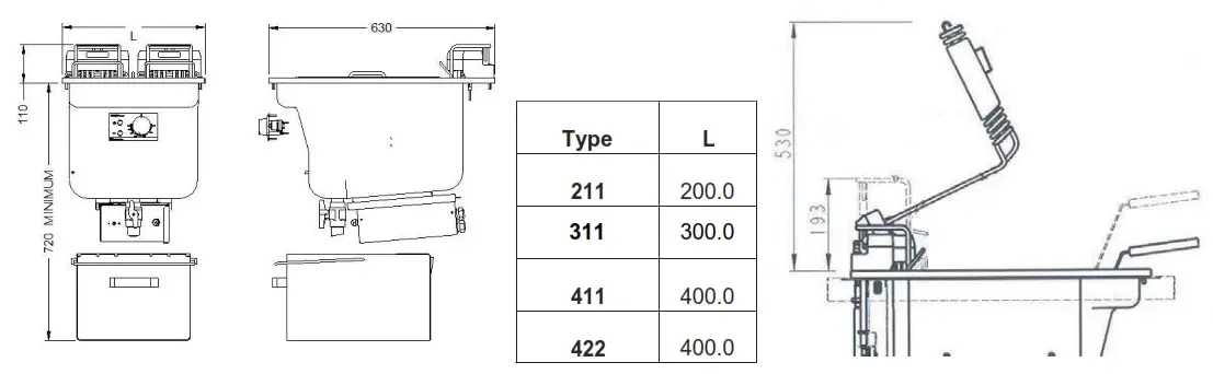 frifri 670132 Super Easy Built In Built In Electric Fryer- FIG