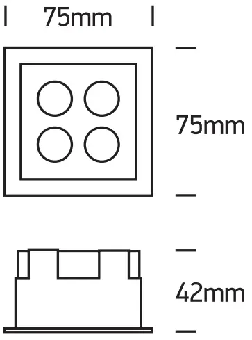 oneLIGHT 50110H Recessed Fixed Spot Square-fig2