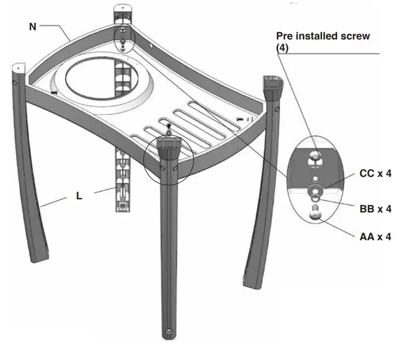 Gasmate BQ10622MG Odyssey 2 Burner Trolley BBQ Matt Grey - ASSEMBLY INSTRUCTIONS