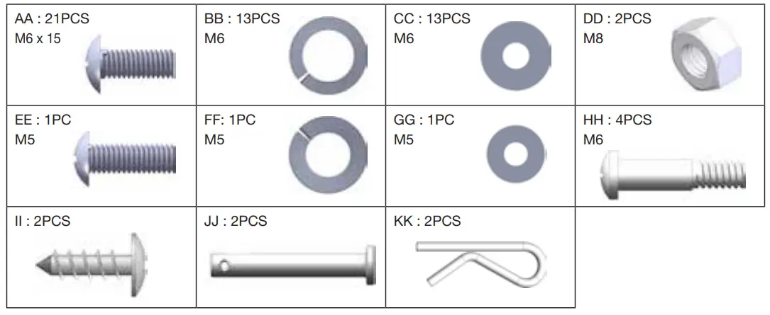 Gasmate BQ10622MG Odyssey 2 Burner Trolley BBQ Matt Grey - HARDWARE