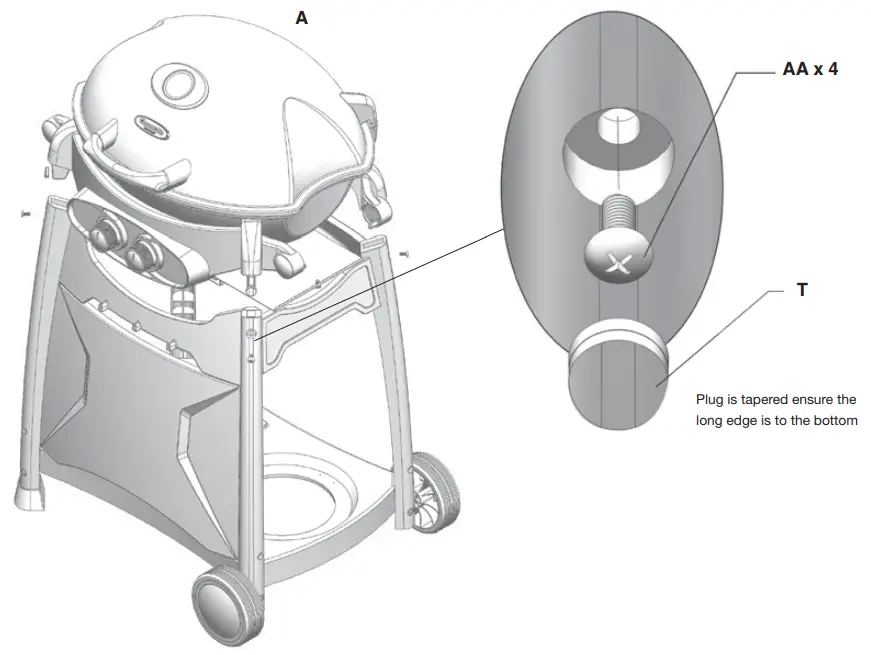 Gasmate BQ10622MG Odyssey 2 Burner Trolley BBQ Matt Grey - STEP 10