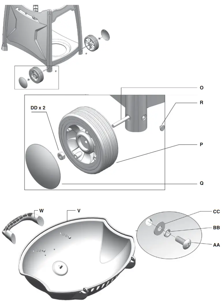 Gasmate BQ10622MG Odyssey 2 Burner Trolley BBQ Matt Grey - STEP 6