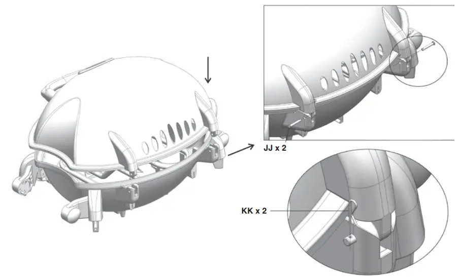 Gasmate BQ10622MG Odyssey 2 Burner Trolley BBQ Matt Grey - STEP 8