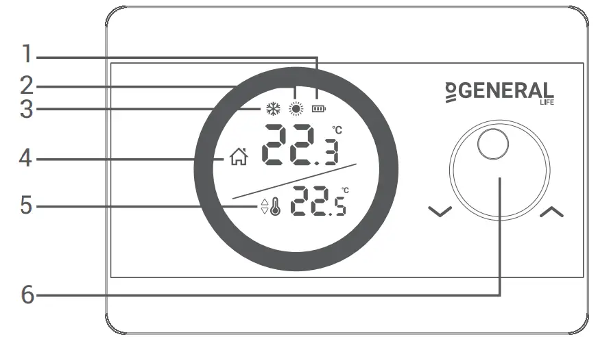 GENERAL HT220S Digital Room Thermostat - fig 1