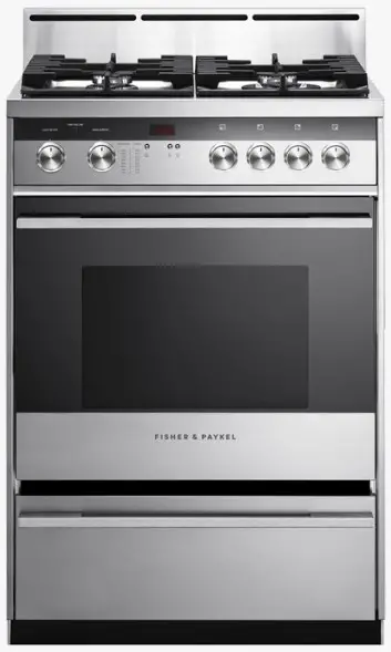 FISHER PAYKEL OR24SDMBGX2_N 24 Inch Gas Range 4 Burners