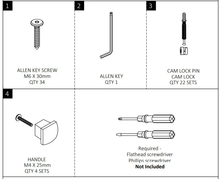 Cypress Hills AXCRGREY03 Greystone Coffee Table --HARDWARE