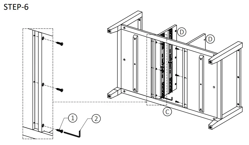 Cypress Hills AXCRGREY03 Greystone Coffee Table --Step 6