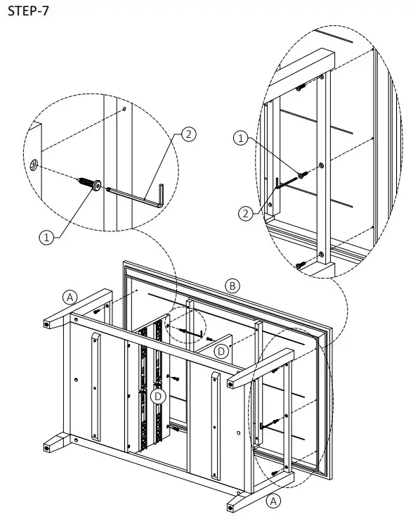 Cypress Hills AXCRGREY03 Greystone Coffee Table --Step 7