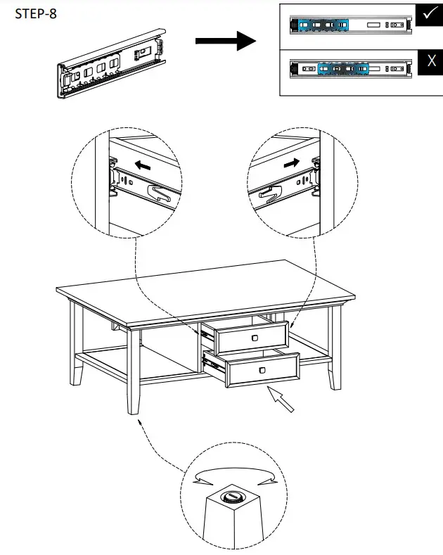 Cypress Hills AXCRGREY03 Greystone Coffee Table --Step 8