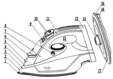 OMAIGA-KB-950RV-1500W-Cordless-Irons-for-Clothes-FIG-1