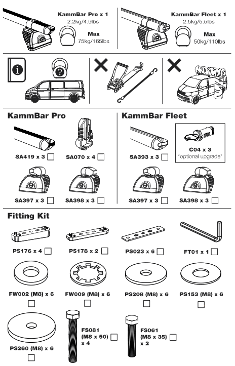 Rhino KB3PR FL KammBar Fleet System - fig