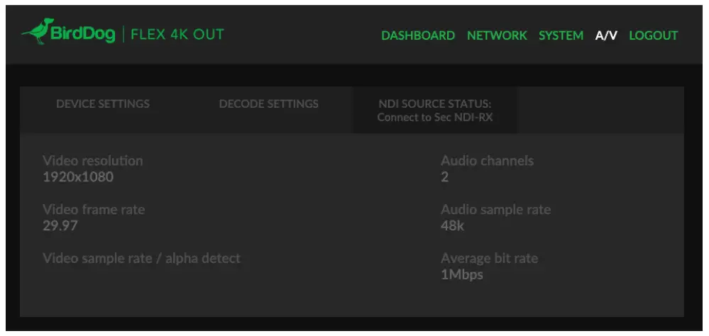 BirdDog Flex 4K Out Full NDI Decoder - fig 15