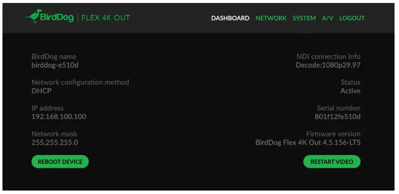 BirdDog Flex 4K Out Full NDI Decoder - fig 5