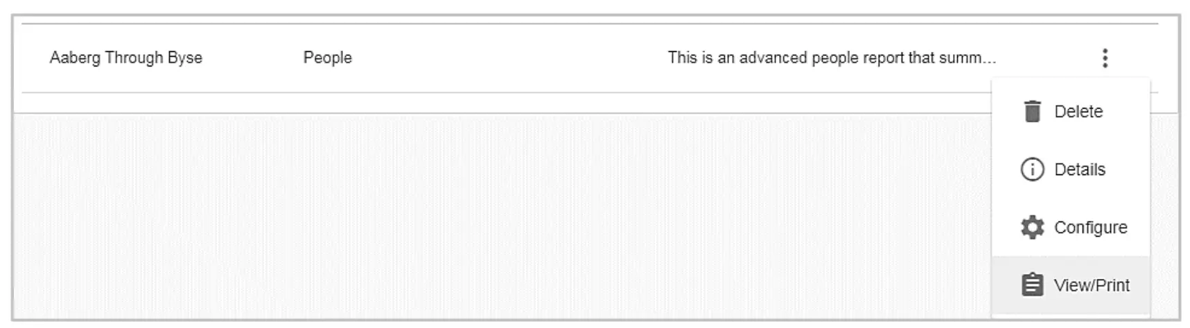 Example People Report