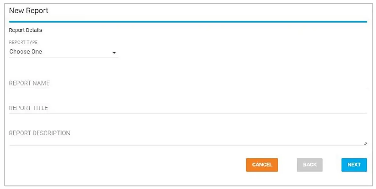 Creating New Reports