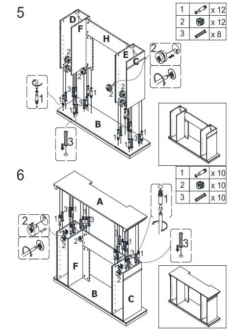 SEI FURNITURE HD064840 Henstinger 54.75 in Freestanding Wooden Electric - 9