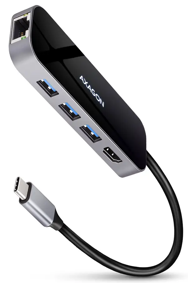 AXAGON HMC-6H4A SuperSpeed USB-C Combo 6 in 1 Hub