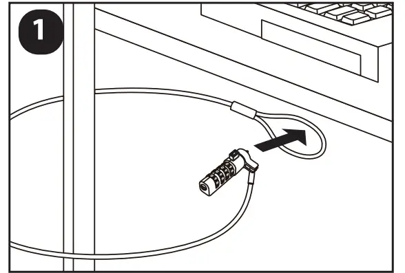 rocstor Y1RB005-B1 Slim Combination Lock - Figure 2