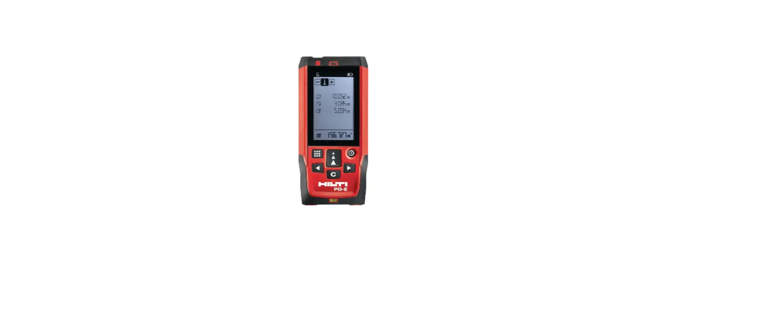 Hilti Pd-e Laser Meter Instruction Manual