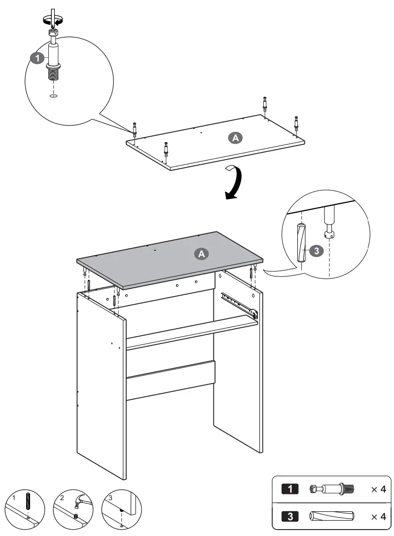 VASAGLE RDT118 Dressing Table - fig 15