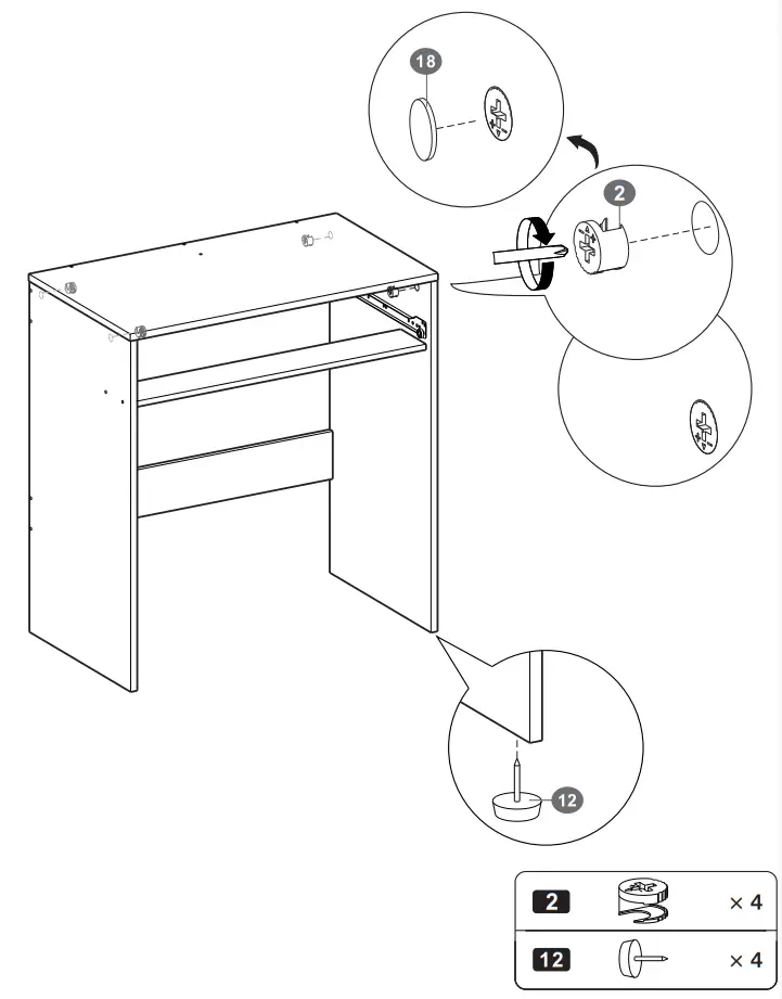VASAGLE RDT118 Dressing Table - fig 16