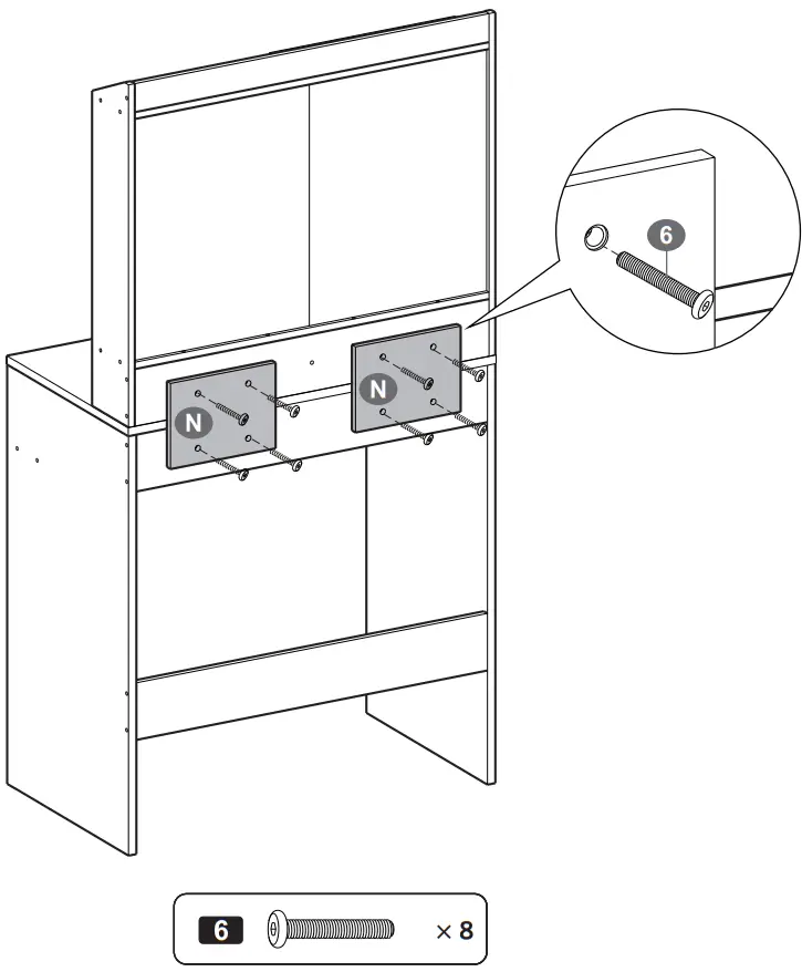 VASAGLE RDT118 Dressing Table - fig 25
