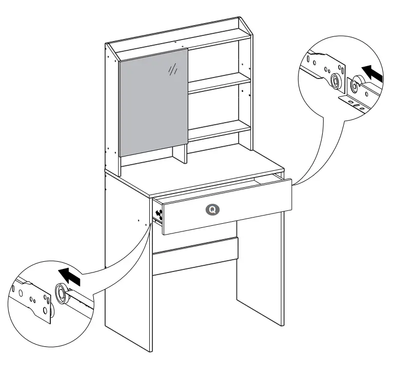 VASAGLE RDT118 Dressing Table - fig 29