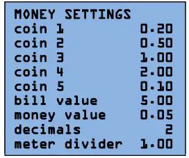 ELAUT Mistral Vending Crane - Money settings