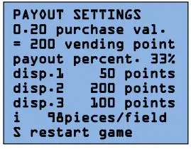 ELAUT Mistral Vending Crane - Payout settings