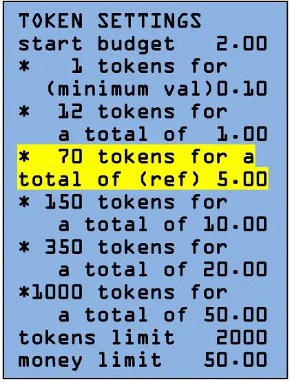 ELAUT Mistral Vending Crane - Token settings