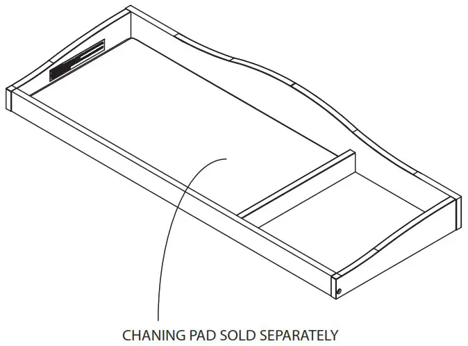 evolur 851 Changing Tray - Cover